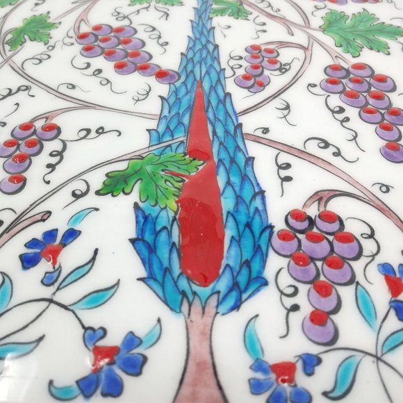 Turkish Handmade Floral Tile - Picture 2 of 2